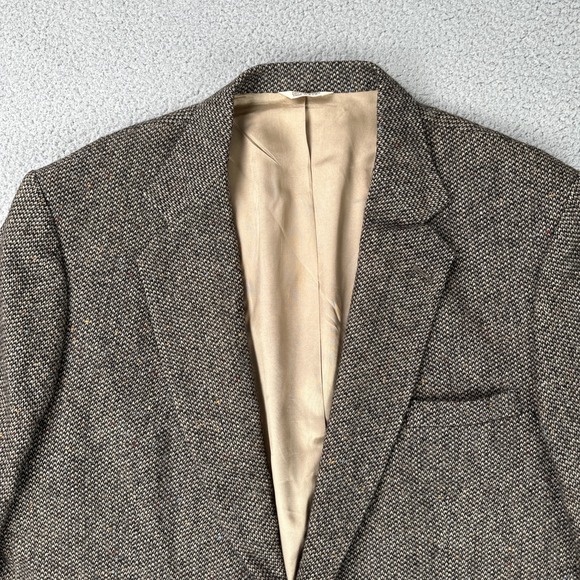 Alexander Lloyd Tweed Executive Blazer Men 48L Houndstooth Flecked Speckled Wool - Picture 12 of 16